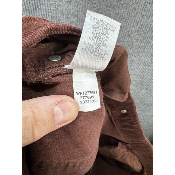 J. Jill Corduroy Pants Womens Large Dark Brown Straight Leg Pull On Stretch VGUC - Picture 5 of 10